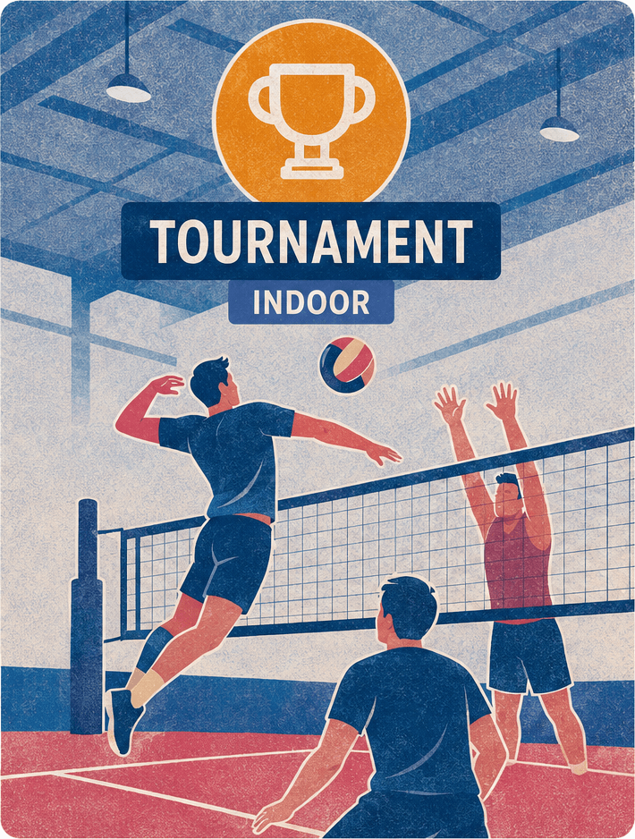 An indoor volleyball tournament